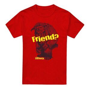 Labyrinth Unisex Adult Friend Ludo Heather T-Shirt / Red